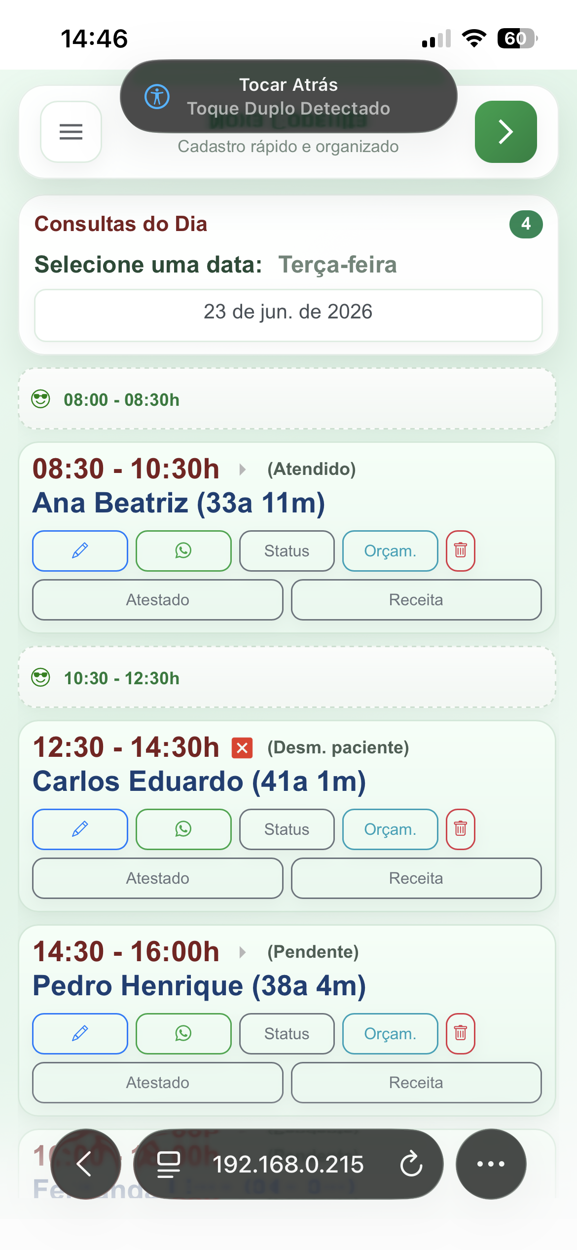 Agenda mobile do DoutorGrin